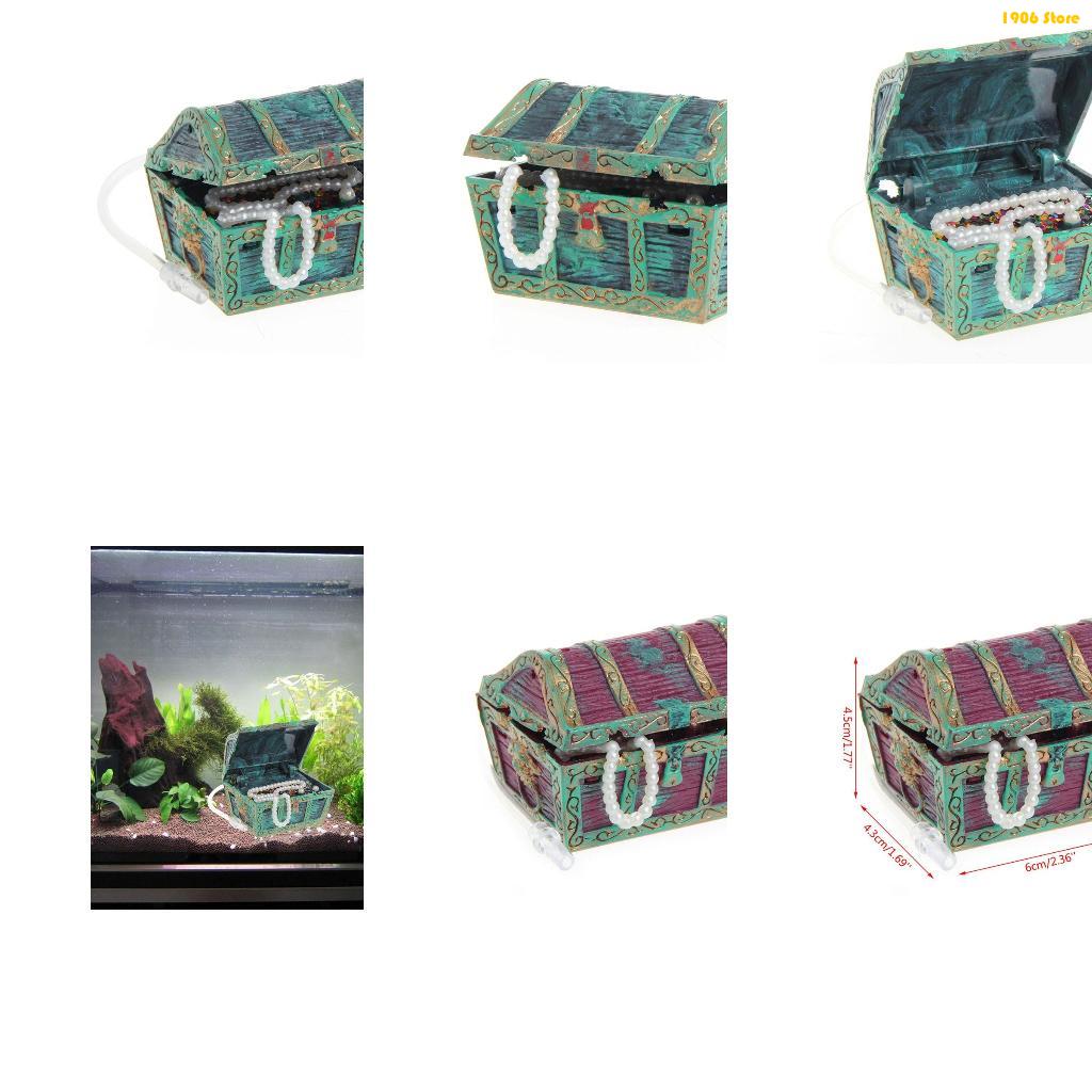 Pet X Supplies & Tack Photos - U1JB – décorations coffre trésor d'aquarium,