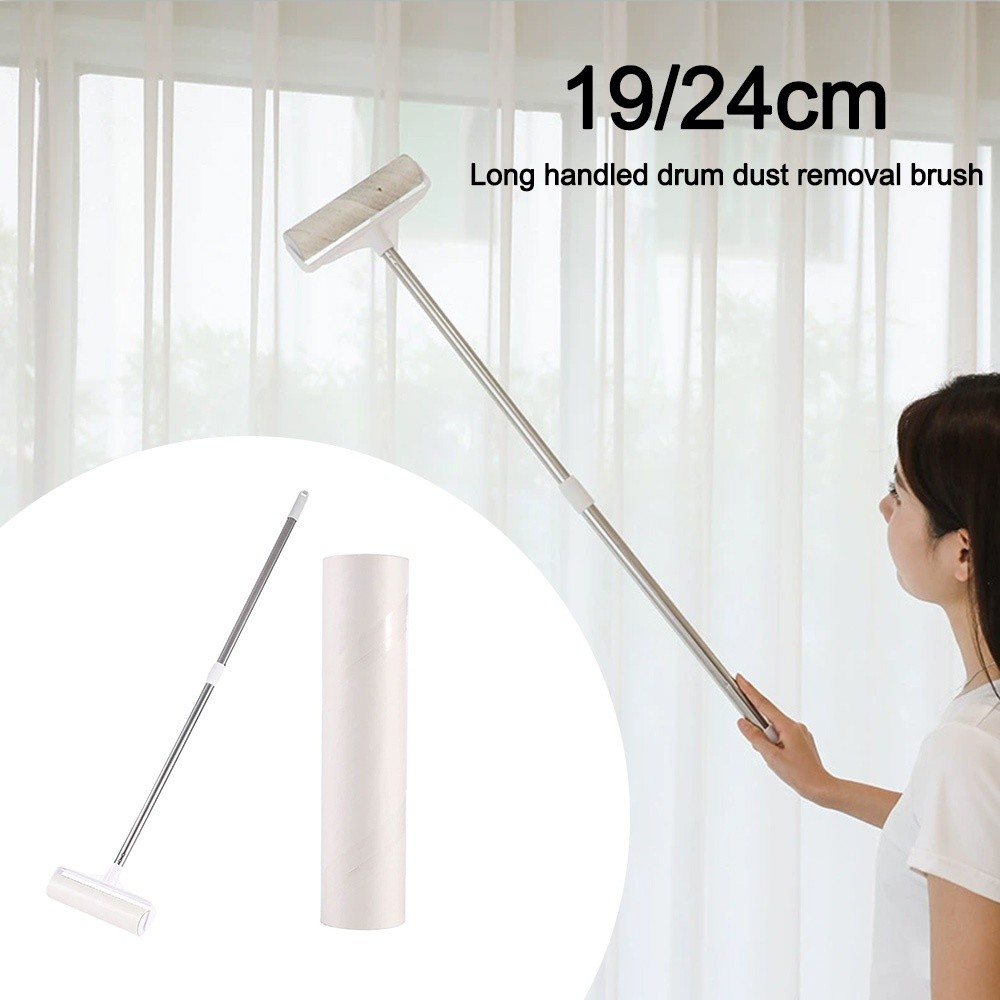 Pet Hair Remover Brush - Rouleau anti-poils déchirable à long manche