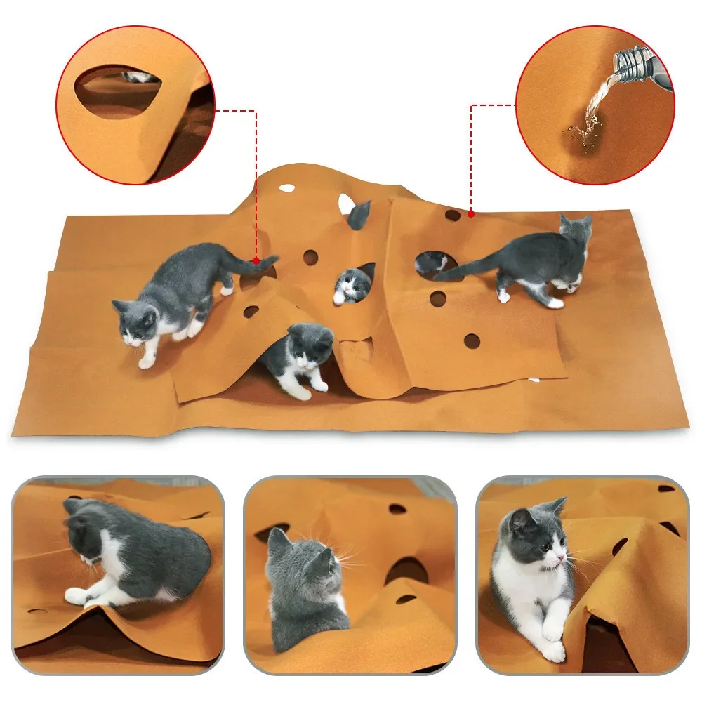 Cat Tunnel Toy - Polymères pliables pour jeu de chat,