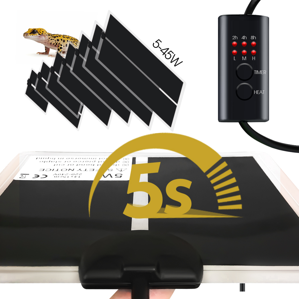 Reptile Heating Mat - Régulateur de température réglable pour reptiles,
