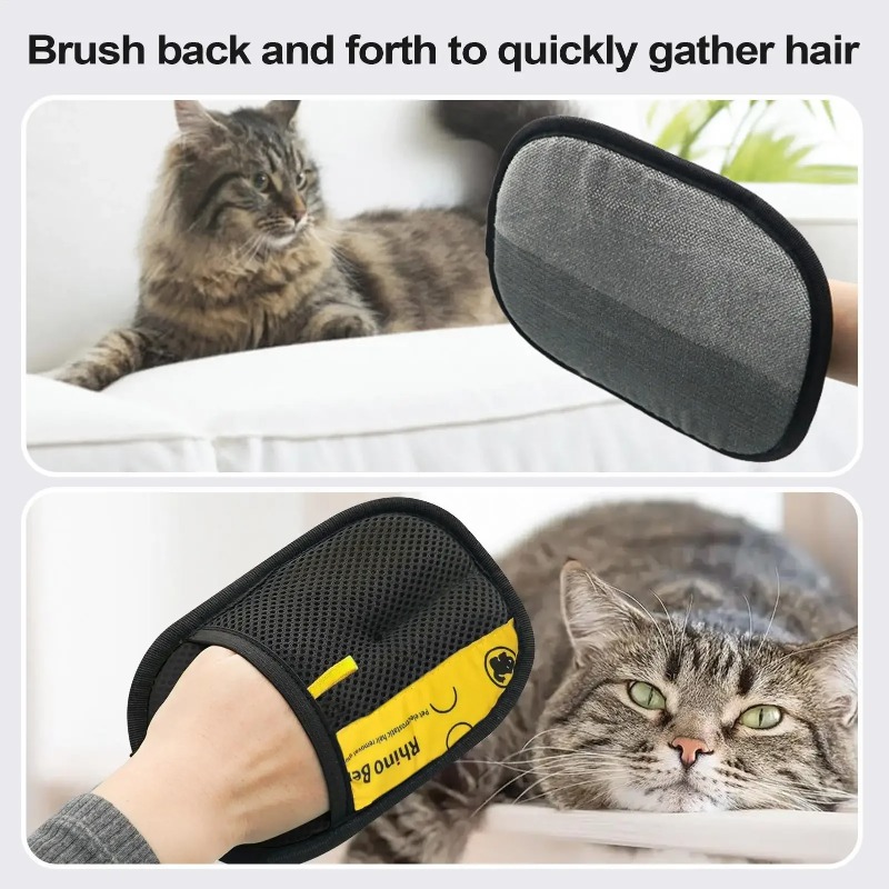 Gant électrostatique double fa - Pet Hair Remover Brush avis et prix