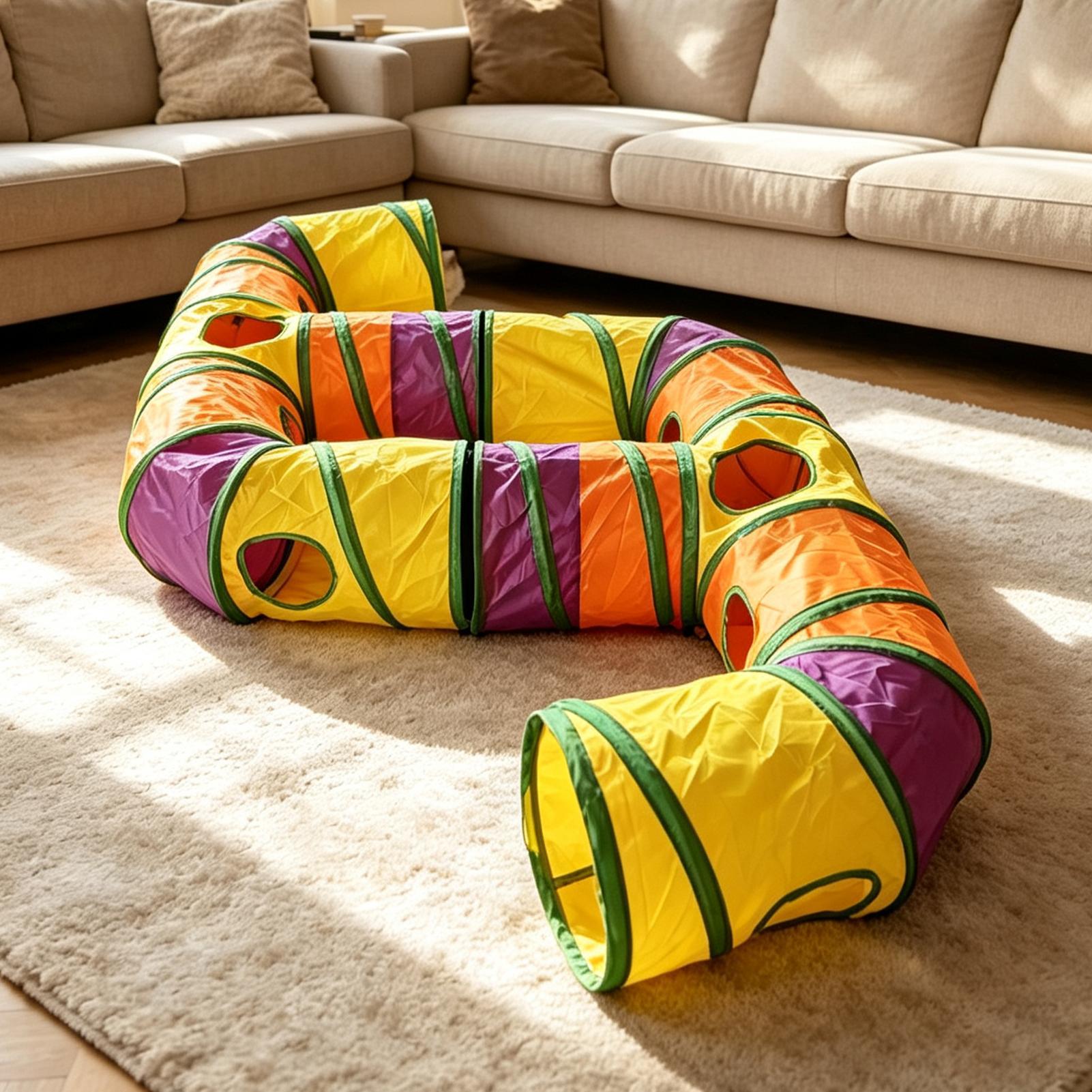 Tunnel pour chat arc-en-ciel,  - Cat Tunnel Toy avis et prix