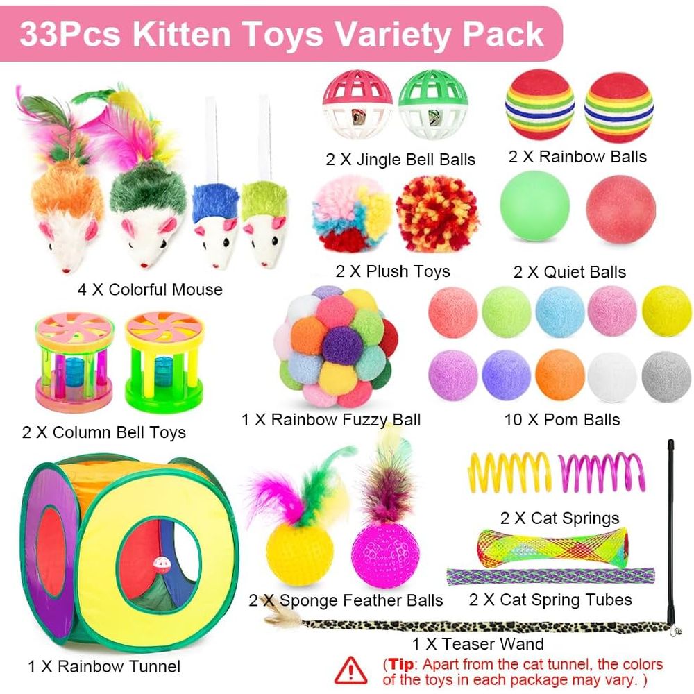 Lot de 33 jouets pour chats d' - Cat Tunnel Toy avis et prix